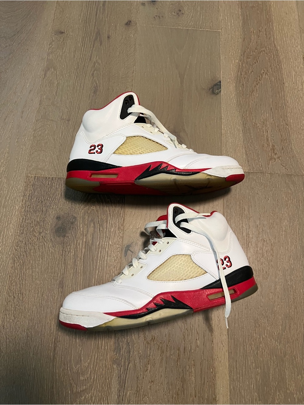 Air Jordan 5 Retro 'Fire Red' White/Black-Fire Red